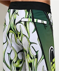 DC Sylem Green & White Board Shorts