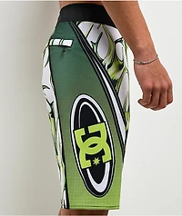 DC Sylem Green & White Board Shorts