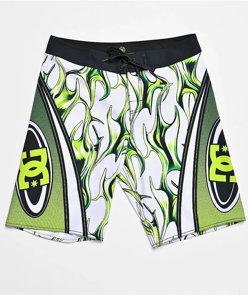 DC Sylem Green & White Board Shorts
