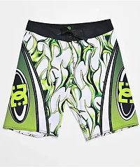 DC Sylem Green & White Board Shorts