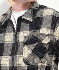 DC Trapper Black & Khaki Plaid Flannel Jacket