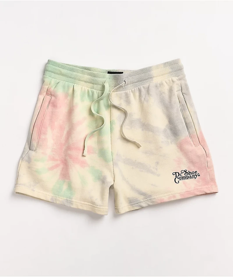 DC Trippin' Pastel Tie Dye Sweat Shorts