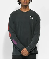 DC x Andy Warhol Life And Death Acid Wash Black Long Sleeve T-Shirt