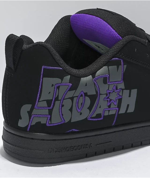 DC x Black Sabbath Court Graffik & Grey Skate Shoes at  display picture 1