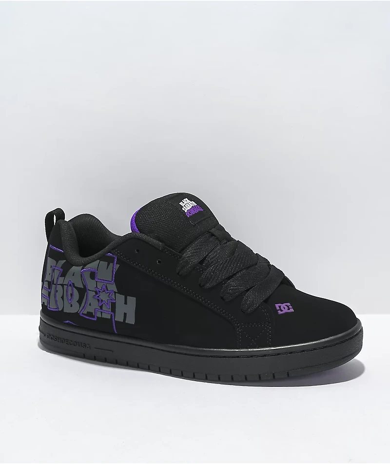 DC x Black Sabbath Court Graffik & Grey Skate Shoes