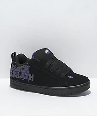 DC x Black Sabbath Court Graffik & Grey Skate Shoes