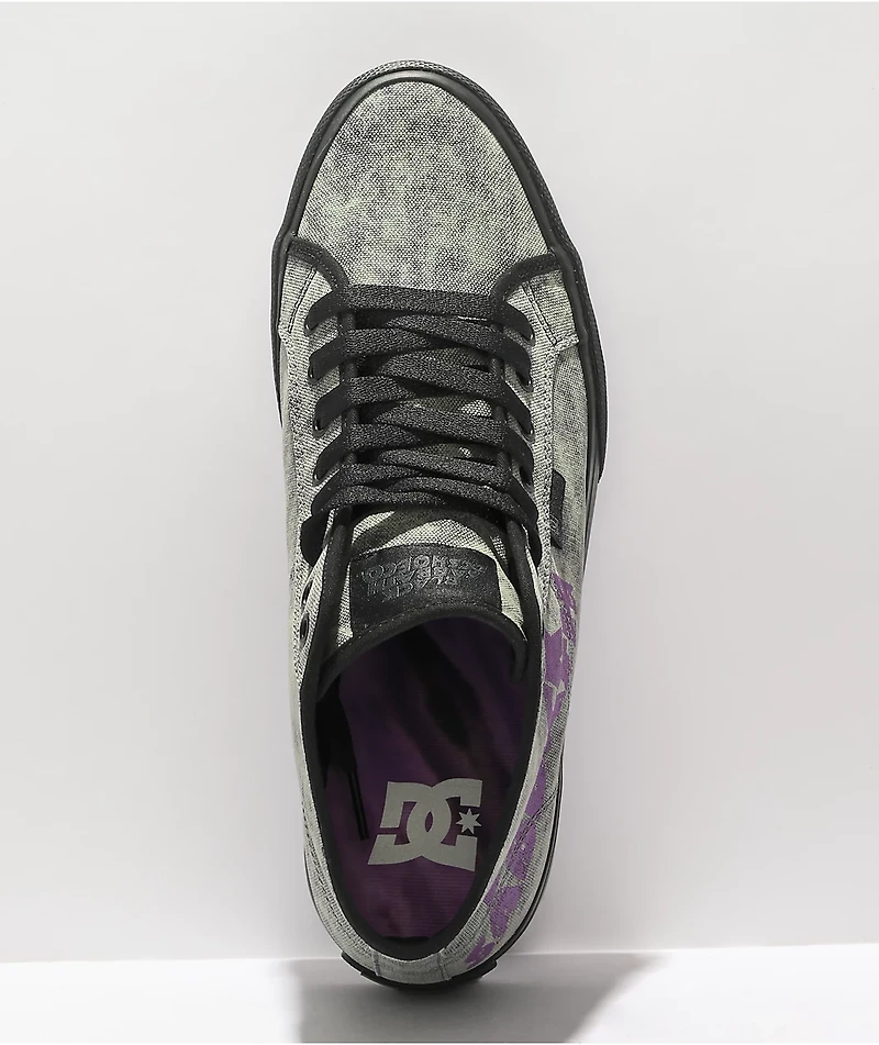 DC x Black Sabbath Manual Hi & Grey Wash Skate Shoes