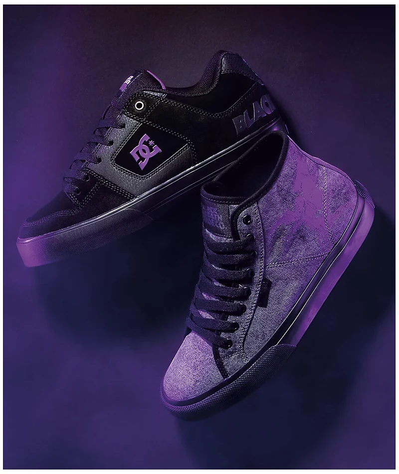 DC x Black Sabbath Manual Hi & Grey Wash Skate Shoes