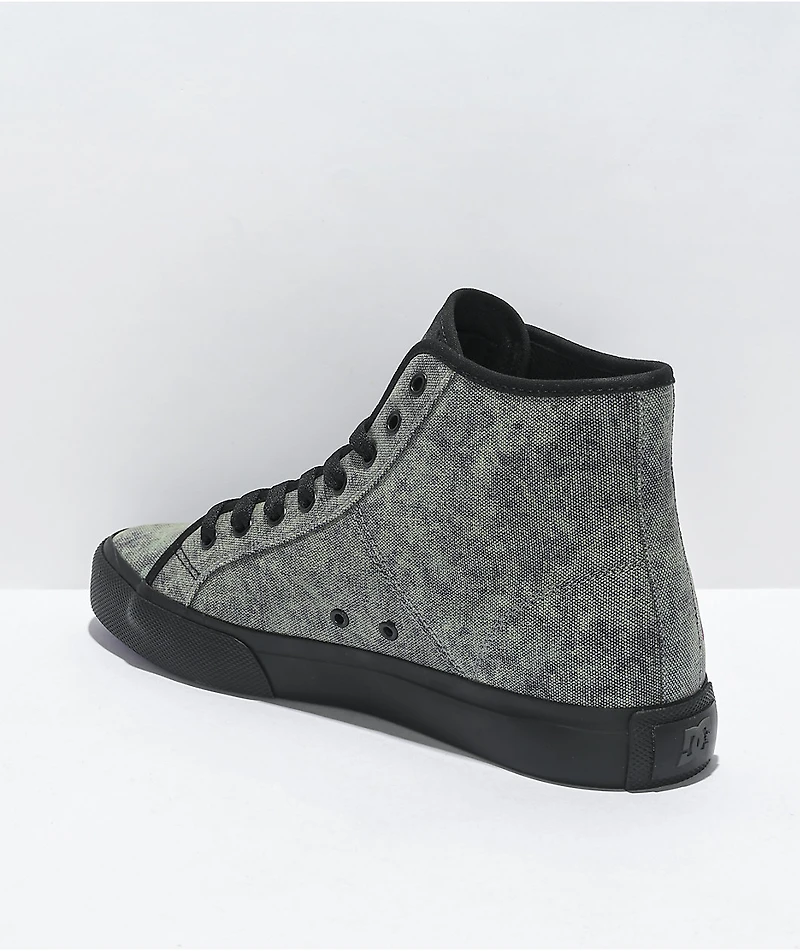 DC x Black Sabbath Manual Hi & Grey Wash Skate Shoes