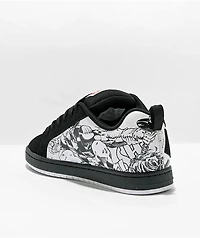 DC x Deadpool Court Graffik Black, White & Red Skate Shoes
