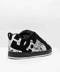 DC x Deadpool Court Graffik Black, White & Red Skate Shoes