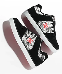 DC x Deadpool Pure Black, White & Red Skate Shoes