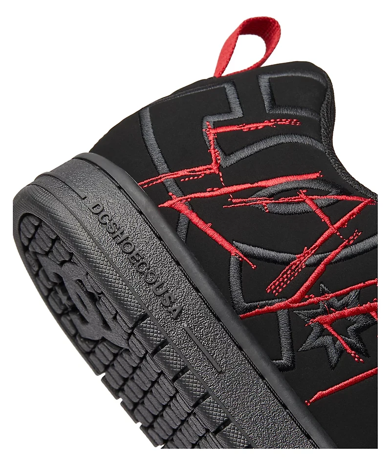 DC x Slayer Court Graffik Black & Red Skate Shoes