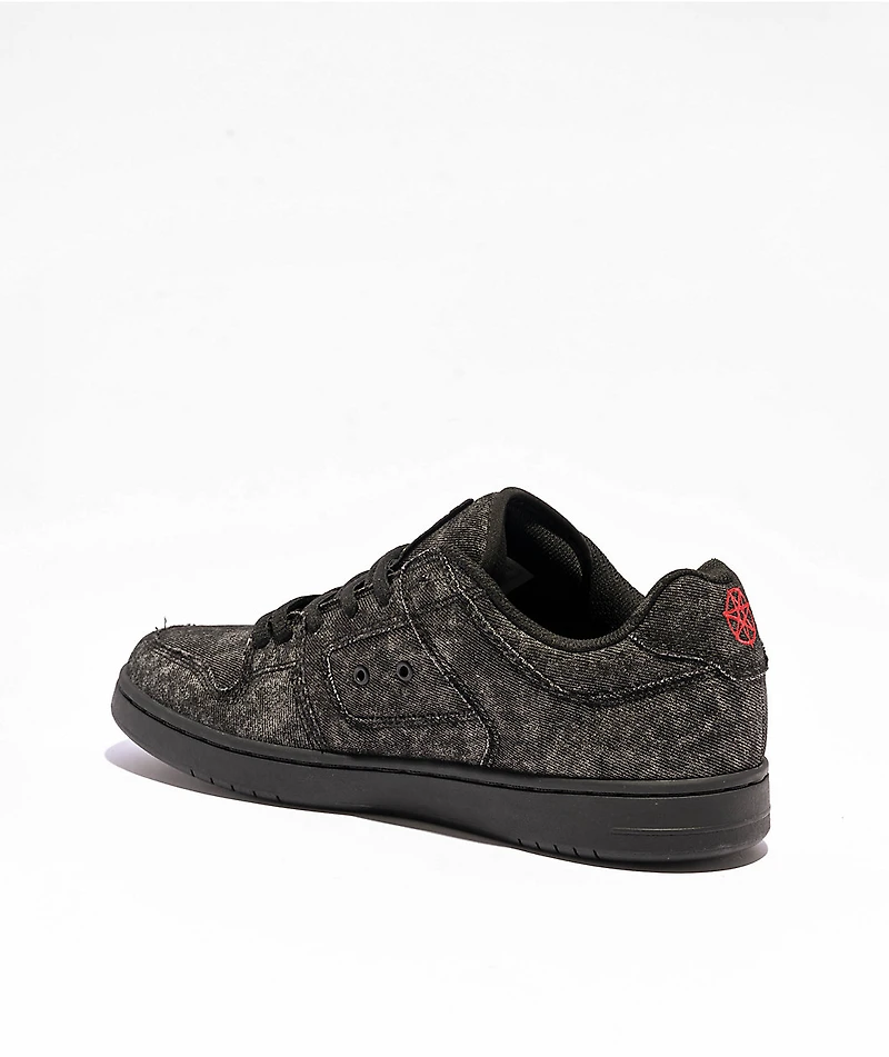 DC x Slayer Manteca 4 Black Denim Skate Shoes