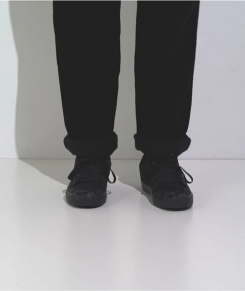 DC x Slayer Pure Black & Red Skate Shoes