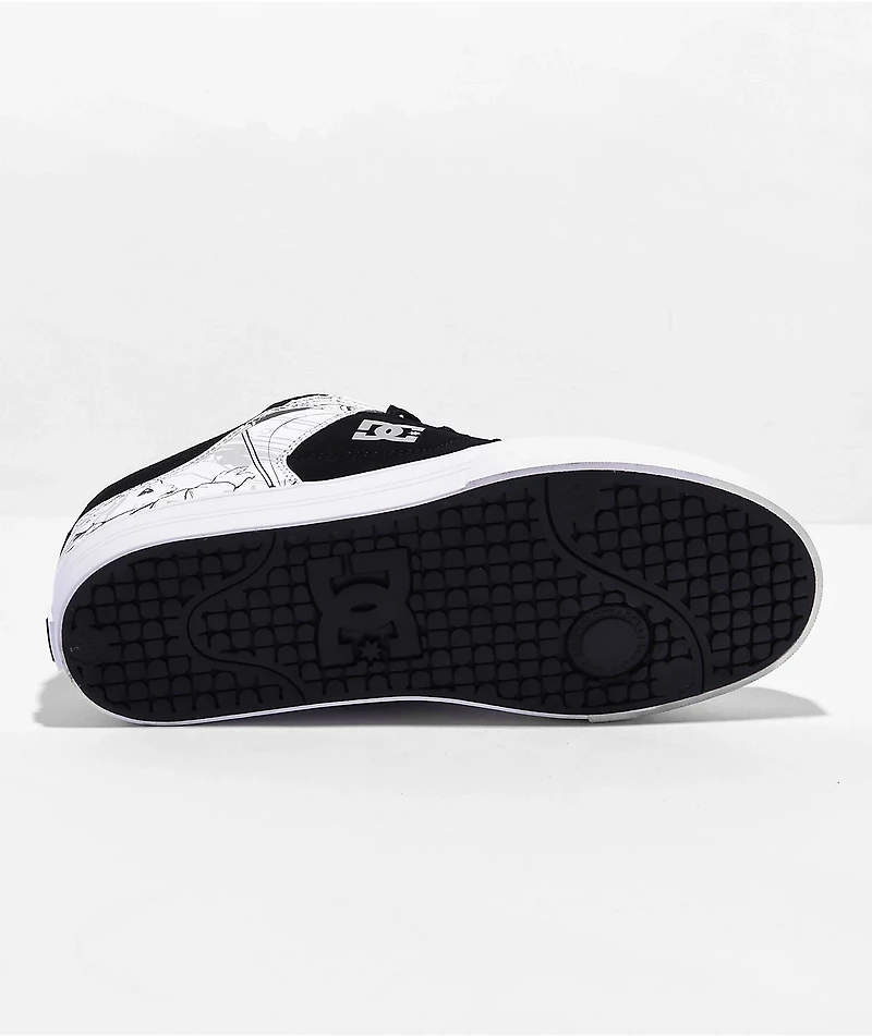 DC x Star Wars Pure Black, White & Grey Skate Shoes
