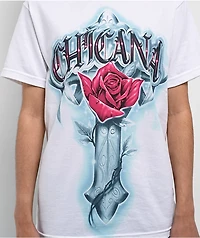 DGA Aztlan Chicana Spirit White T-Shirt