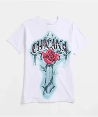 DGA Aztlan Chicana Spirit White T-Shirt