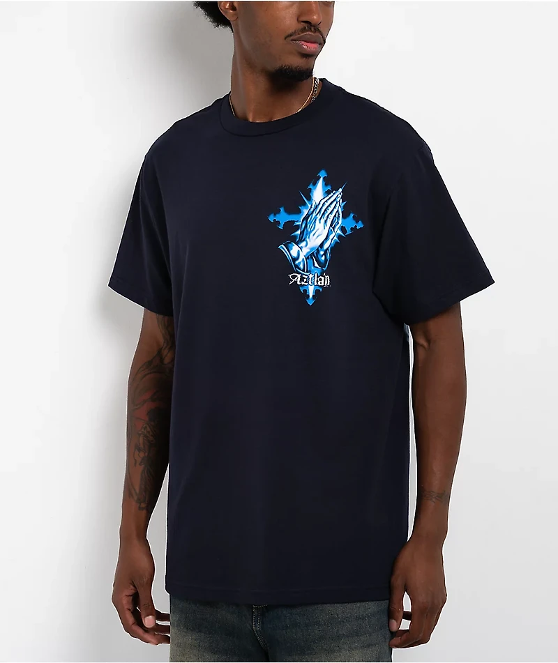 DGA Aztlan Raza De Virgen Navy T-Shirt