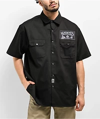 DGA Homies 8ball Trio Black Button Up Short Sleeve Shirt