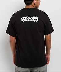 DGA Homies Big Face Droopy Black T-Shirt