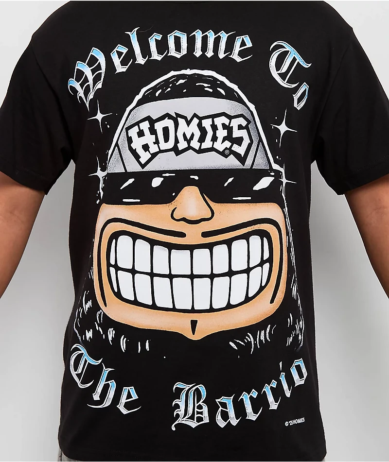 DGA Homies Big Face Smiley Black T-Shirt