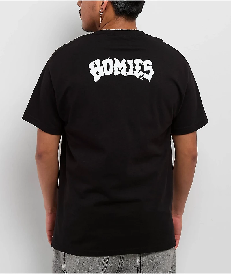 DGA Homies Big Face Smiley Black T-Shirt