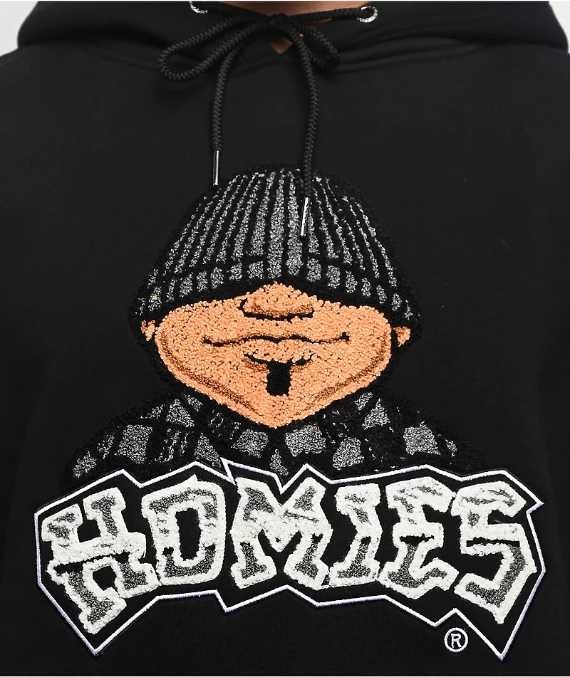DGA Homies Chenille 8Ball Black Hoodie