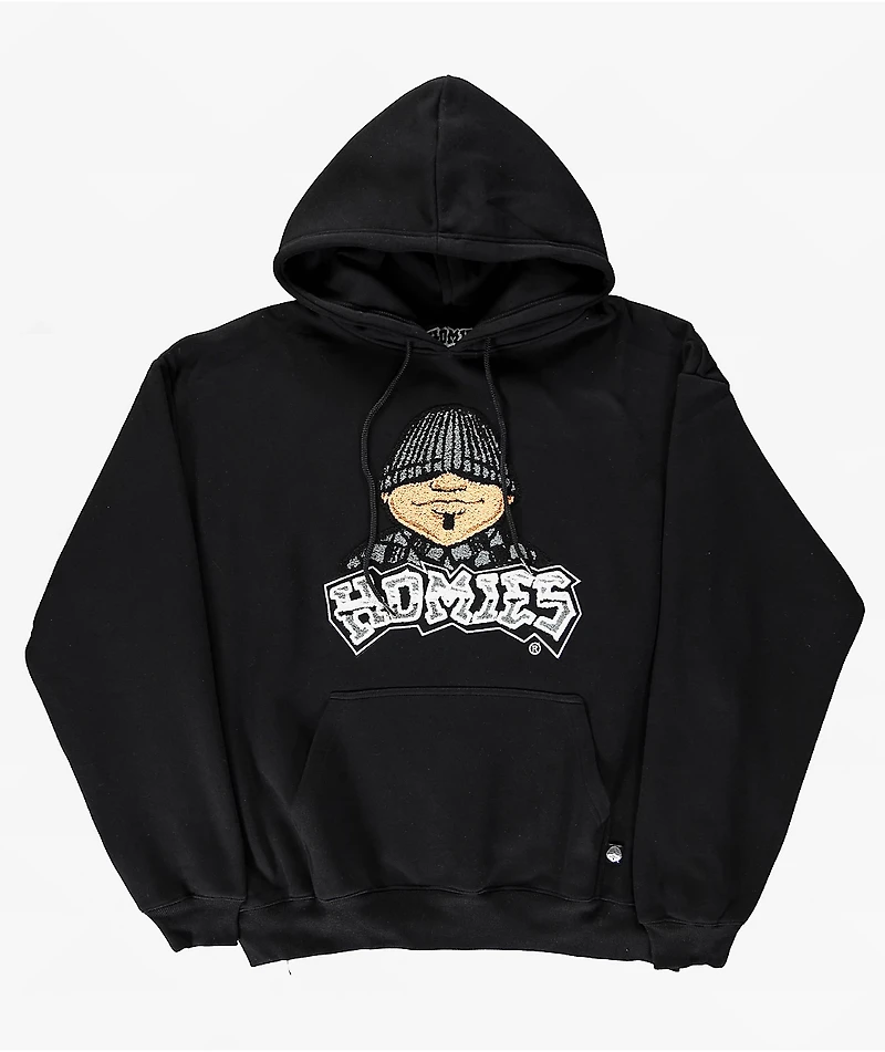 DGA Homies Chenille 8Ball Black Hoodie