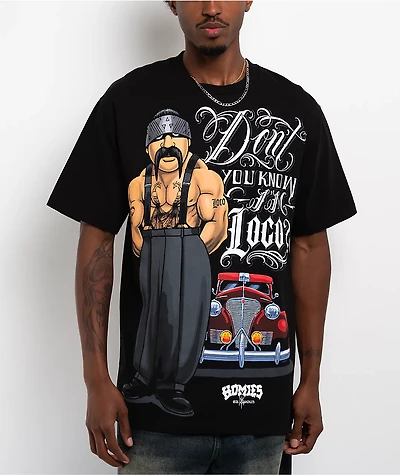 DGA Homies Don't You Know I'm Loco Black T-Shirt