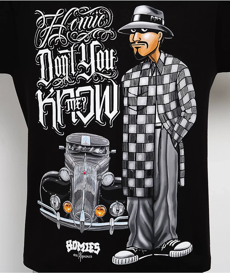 DGA Homies Don't You Know Me Black T-Shirt