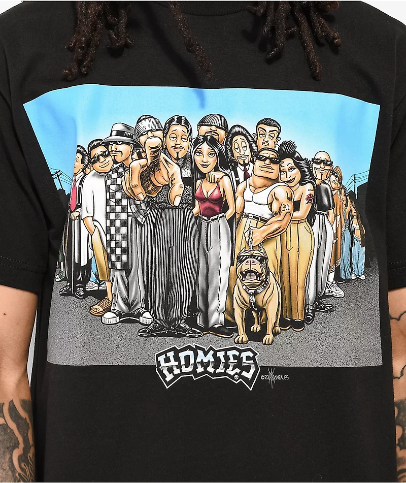 DGA Homies Group Black T-Shirt