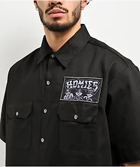 DGA Homies Joka Jams Black Button Up Short Sleeve Shirt