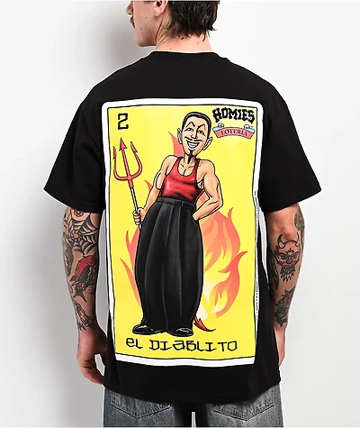 DGA Homies Loteria Diablo Black T-Shirt