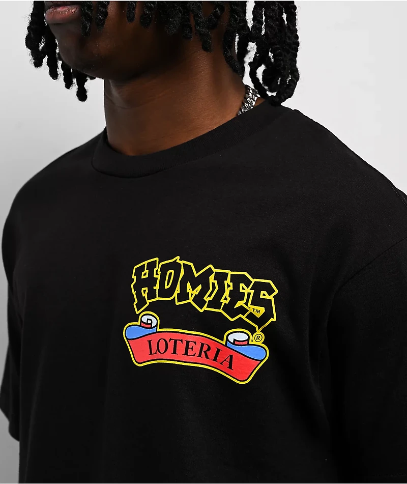 DGA Homies Loteria Tabla Black T-Shirt