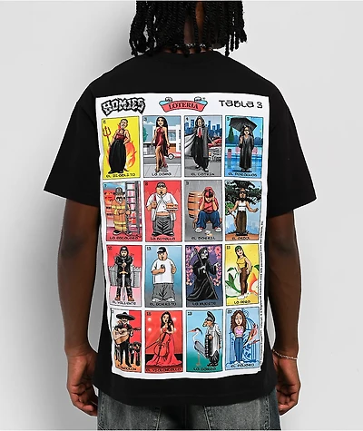 DGA Homies Loteria Tabla Black T-Shirt
