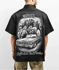 DGA Homies Rolling With The Black Button Up Short Sleeve Shirt