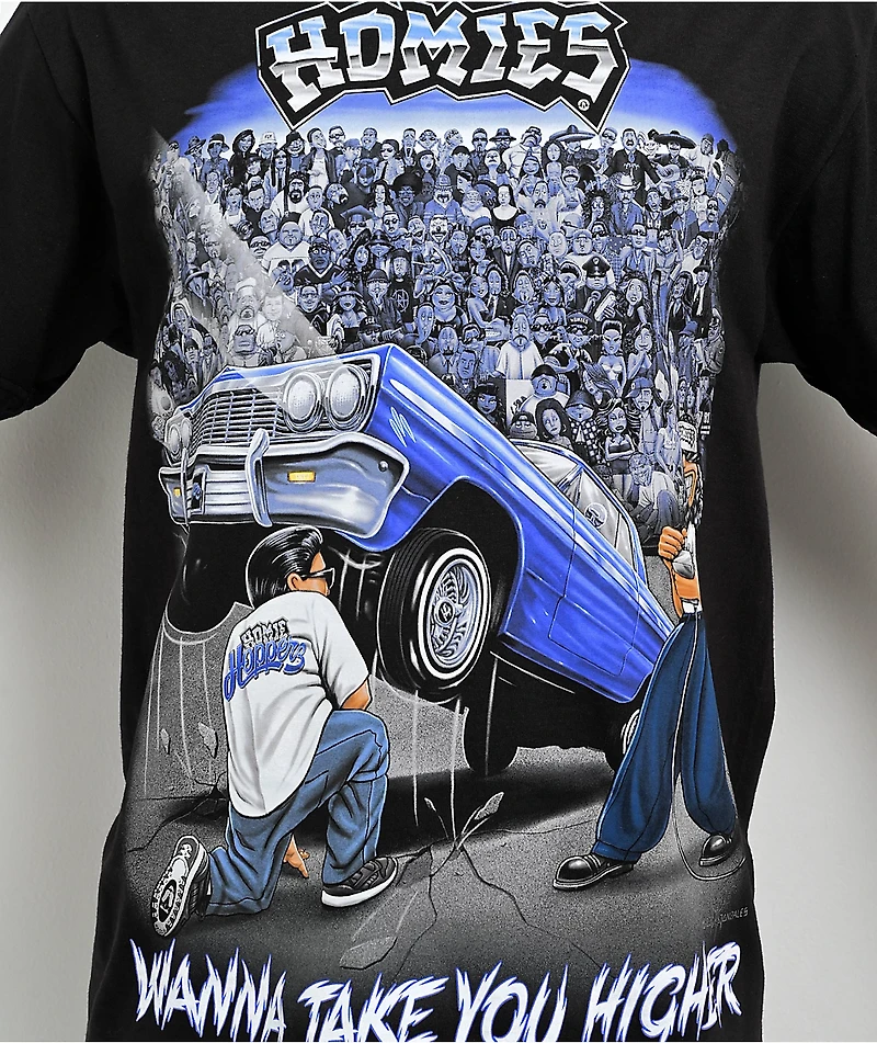 DGA Homies Take You Higher Black T-Shirt