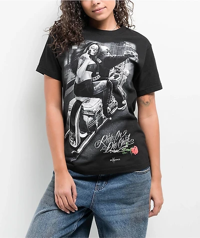 DGA Ride Or Die Chick Black T-Shirt