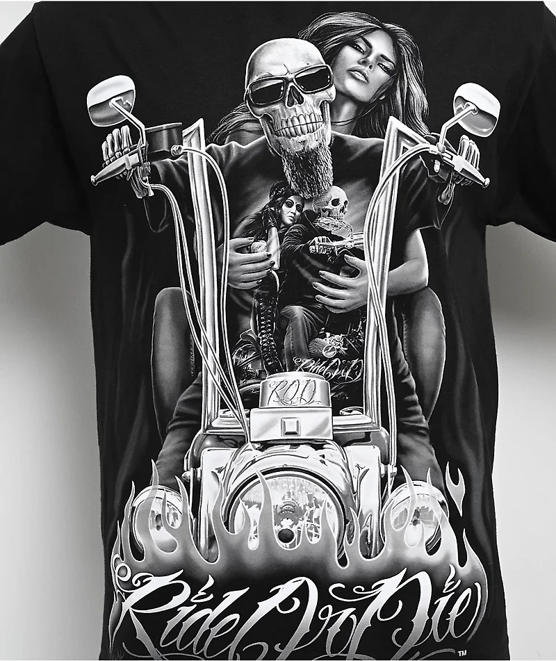 DGA Ride Or Die My Old Lady Black T-Shirt