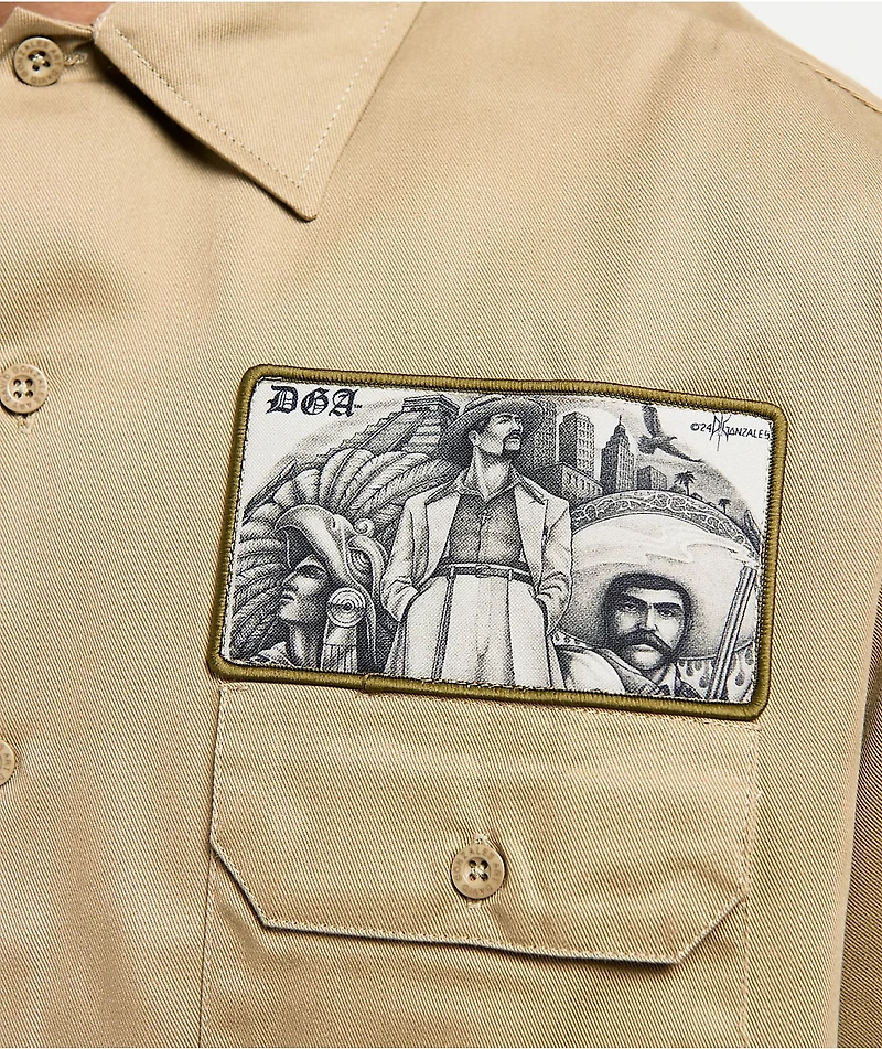 DGA Soy Chicano Khaki Work Shirt