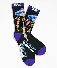 DGK Abduction Black, Purple, & Pink Crew Socks