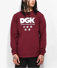 DGK All Star Burgundy Long Sleeve T-Shirt
