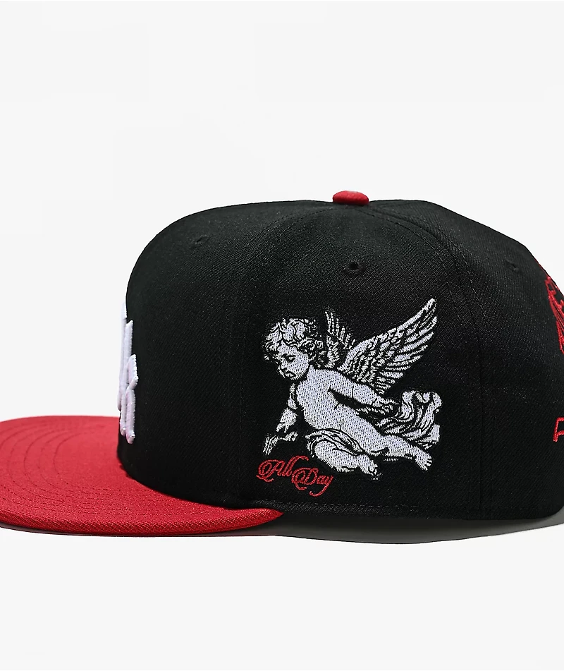 DGK Angelic Black & Red Snapback Hat