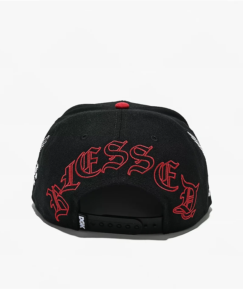 DGK Angelic Black & Red Snapback Hat