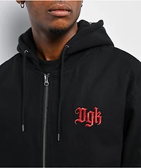 DGK Armory Black Hooded Bomber Jacket