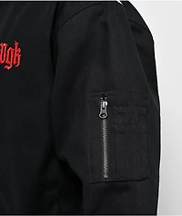 DGK Armory Black Hooded Bomber Jacket
