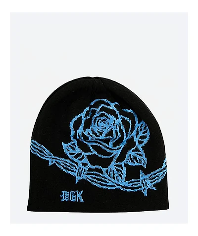 DGK Barbed Rose Black Skully Beanie