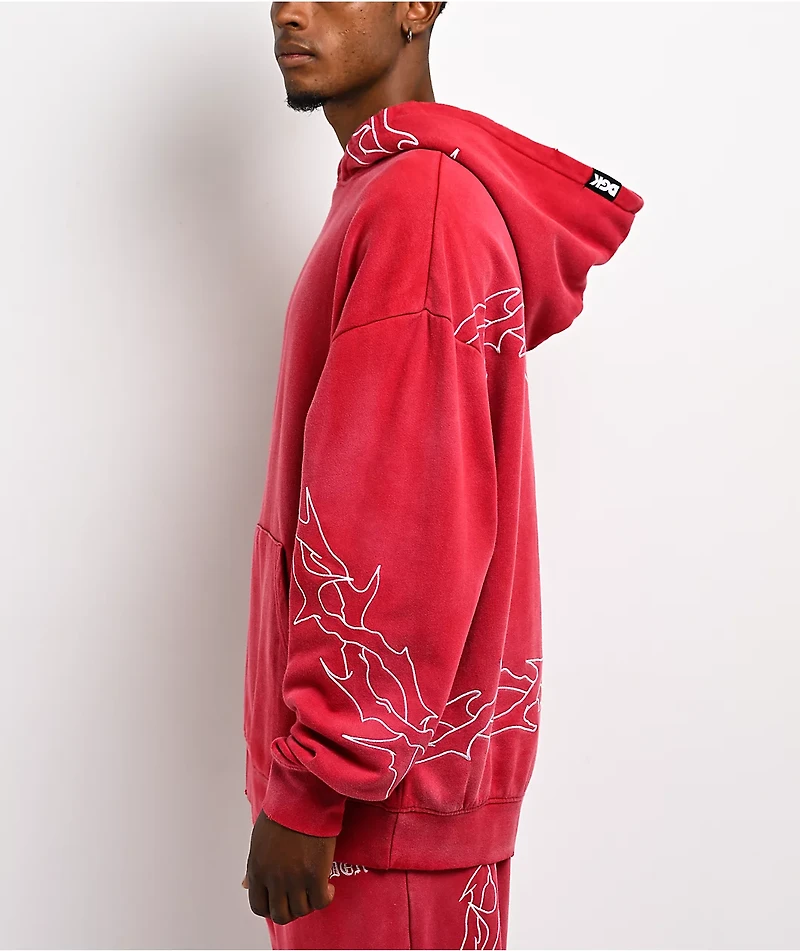 DGK Battalion Red Wash Hoodie