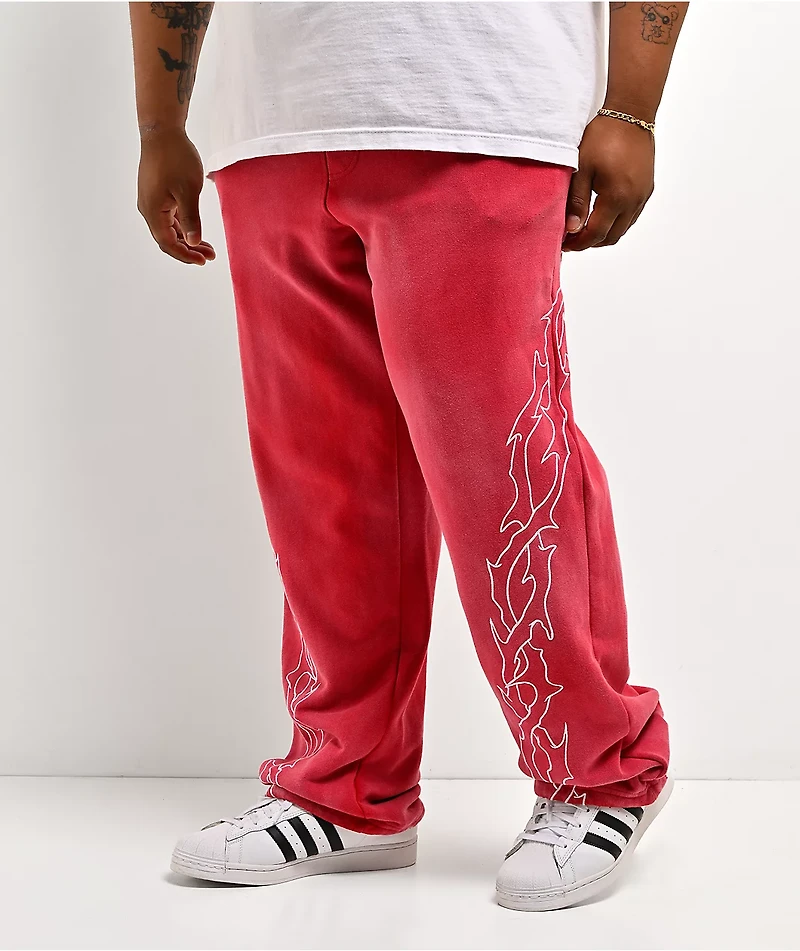 DGK Battalion Red Wash Sweatpants